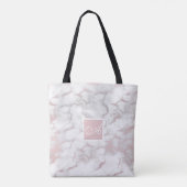Rose Gold Rosa Marmor Moderne Eleganz Trendy Tasche (Rückseite)