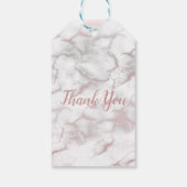 Rose Gold Rosa Marmor Modernes, schicke Party Geschenkanhänger (Rückseite)