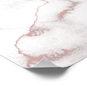 Rose Gold Rosa Marmor Modernes, schicke Party Poster (Ecke)