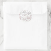 Rose Gold Rosa Marmor Modernes, schicke Party Runder Aufkleber (Tasche)