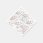 Rose Gold Rosa Marmor Modernes, schicke Party Serviette (Ecke)