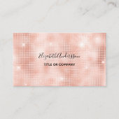 Rose Gold rosa Metallic qcode Visitenkarte (Vorderseite)