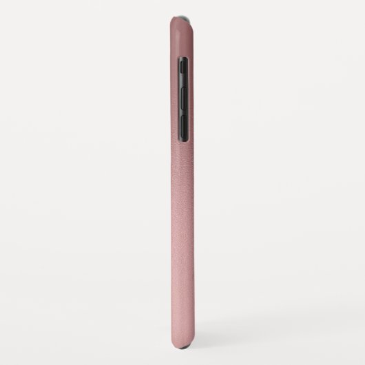 Rose Gold - Rosa Modernes Monogramm Case-Mate iPhone Hülle (Hinten/Links)