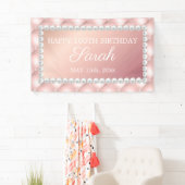 Rose Gold Rosa Perlen 100. Geburtstag Banner (Insitu)