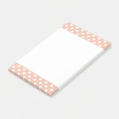 Rose Gold/Rosa-Polka-Punkte Postit Notizblock (angewinkelt)