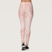 Rose Gold Rosa Quarz Marmor Glanz Leggings (Rückseite)