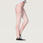 Rose Gold Rosa Quarz Marmor Glanz Leggings (Rechts)