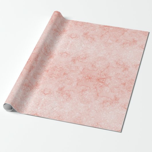 Rose Gold Rosa Quarz Sparkle Marmor Schimmern Geschenkpapier (Ungerollt)