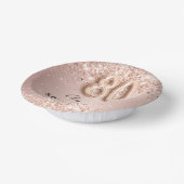 Rose Gold Rosa Rosa, 80. Pappteller (Gewinkelt)