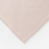 Rose Gold - Rosa Rosa Glitzer Silber Monogramm Fleecedecke (Ecke)