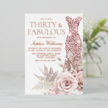 Rose Gold, Rosa Rosa Kleid 30. Geburtstag Party Folieneinladung<br><div class="desc">Rose Gold,  Rosa Rosa Kleid 30. Geburtstag Party Rose Gold Foil Einladung Weitere Einladungen in unserem Nest und Nest Store</div>