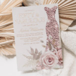 Rose Gold, Rosa Rosa Kleid 50. Geburtstagsparty Folieneinladung<br><div class="desc">Rose Gold,  Rosa Rosa Kleid 50. Geburtstagsparty Rose Goldene Foil Einladung Weitere Einladungen in unserem Nest und Nest Store</div>