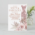 Rose Gold, Rosa Rosa Kleid 60. Geburtstagsparty Folieneinladung<br><div class="desc">Rose Gold,  Rosa Rosa Kleid 60. Geburtstagsparty Einladung Weitere Einladungen in unserem Nest- und Nestladen</div>