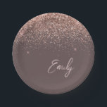 Rose Gold - Rosa Rosa Terracotta Glitzer Monogramm Pappteller<br><div class="desc">Rose Gold - Rosa Rosa und Terracotta Sparkle Glitzer Monogram Name und Initial Party Teller. Das macht den perfekten 16 Geburtstag,  Hochzeit,  Brautparty,  Jubiläum,  Babydusche oder Junggeselinnen-Abschied Geschenk für jemanden,  der Lieben glamourösen Luxus und schicke Stile.</div>