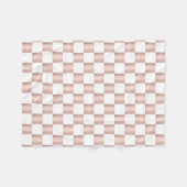 Rose-Gold-Rosa-Schachbrettmuster Fleecedecke (Vorderseite (Horizontal))