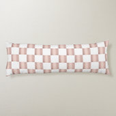 Rose-Gold-Rosa-Schachbrettmuster Seitenschläferkissen (Rückseite)