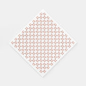 Rose-Gold-Rosa-Schachbrettmuster Serviette (Ecke)