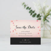 Rose Gold Rosa Schwarzer Glitzer Foil Look WEDING (Stehend Vorderseite)