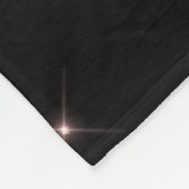 Rose Gold Rosa Schwarzer Glitzer Monogramm Fleecedecke (Ecke)