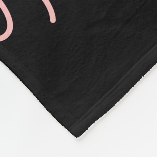Rose Gold - Rosa Schwarzer Glitzer Monogramm Name Fleecedecke (Ecke)
