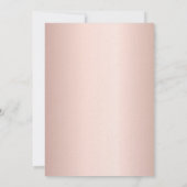 Rose Gold Rosa Stars Luxus Einladung (Rückseite)