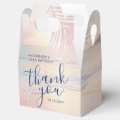 Rose Gold Rosa Strand Geburtstag Elegantes Gable Geschenkschachtel (Geöffnet)