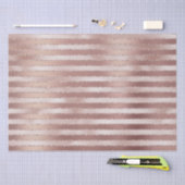 Rose Gold Rosa Streifen Glitz Brautparty Seidenpapier (Handwerk)