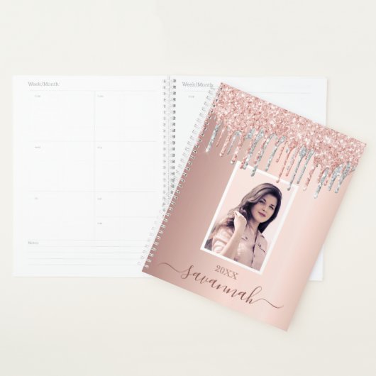 Rose Gold Rosa Tropfen Foto Planer (Anzeige)