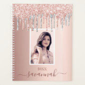 Rose Gold Rosa Tropfen Foto Planer (Vorderseite)