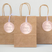 Rose Gold Rosa Tropfen Party Runder Aufkleber