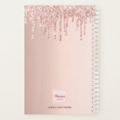 Rose Gold Rosa Tropfen Terminkalender 2025 Planer (Rückseite)