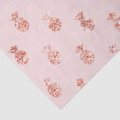 Rose Gold Rosa Tropischer Glitzer Ananas Seidenpapier (Detail)