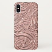 Rose gold Rosa viktorianische Jugendstil Case-Mate iPhone Hülle (Rückseite)