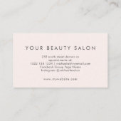 Rose Gold Rosa Visitenkarte (Rückseite)