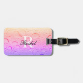 Rose Gold Rosa Wassertropfen Ombre Custom Modern Gepäckanhänger (Vorderseite horizontal)