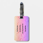 Rose Gold Rosa Wassertropfen Ombre Custom Modern Gepäckanhänger (Rückseite vertikal)