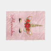 Rose Gold - Rosa Weihnachtscreme Fleecedecke (Vorderseite (Horizontal))