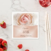 Rose Gold Rose Geburtstag Serviette (Beispiel)