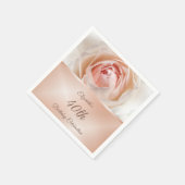 Rose Gold Rose Geburtstag Serviette (Ecke)