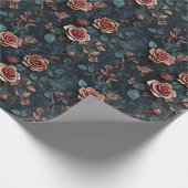 Rose Gold Rose Geschenkpapier (Ecke)