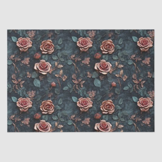 Rose Gold Rose Seidenpapier (Vorderseite)