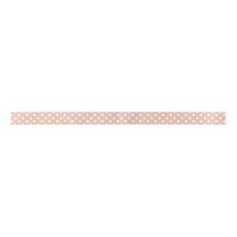 Rose Gold/Rose & Weiß Polka Dotband Satinband