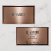 Rose Gold Rosegler minimalistisch elegant und mode Visitenkarte (Vorne/Hinten)