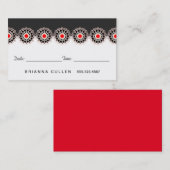 Rose Gold Rosette Friseur Salon Stellenbesetzung E Terminkarte (Vorne/Hinten)