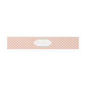 Rose gold/rot Pink & weiß Polka Punkte Bauchband Einladungsbanderole (Flach)