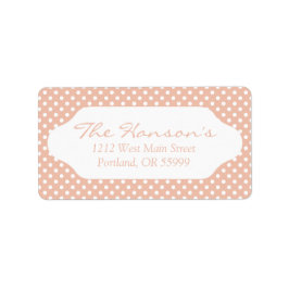 Rose gold/rot-pinke Polka Punkte Adressetiketten