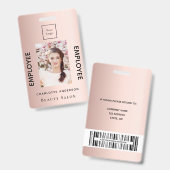 Rose Gold Roush Foto Mitarbeiter Ausweis (Vorder- & Rückseite)