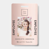 Rose Gold Roush Foto Mitarbeiter Ausweis (Vorderseite)