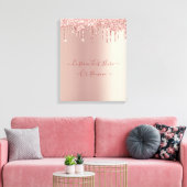 Rose Gold Roush Glitzer Sparkone Tropfen - Special Leinwanddruck (Insitu (Wohnzimmer))