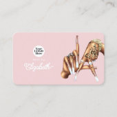 Rose Gold Roush Pink LA Sign Nail Salon Visitenkarte (Vorderseite)